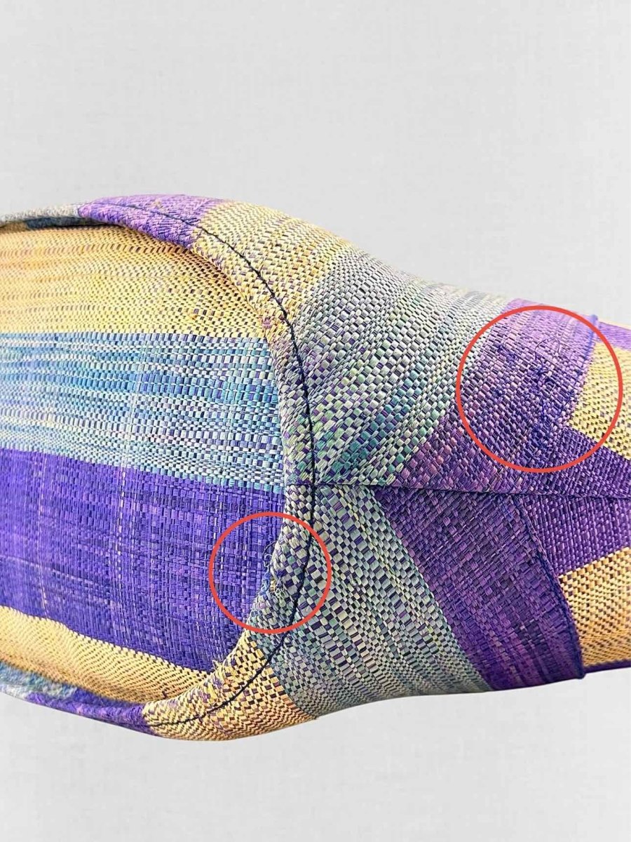 Pre - loved GOOD PEOPLE Purple & Beige Striped Top Handle at Reems Closet