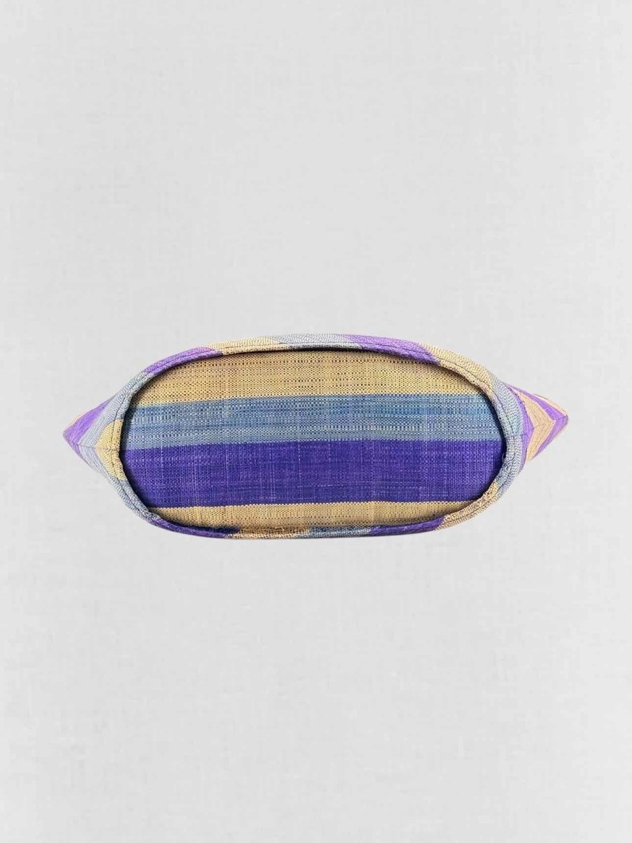 Pre - loved GOOD PEOPLE Purple & Beige Striped Top Handle at Reems Closet