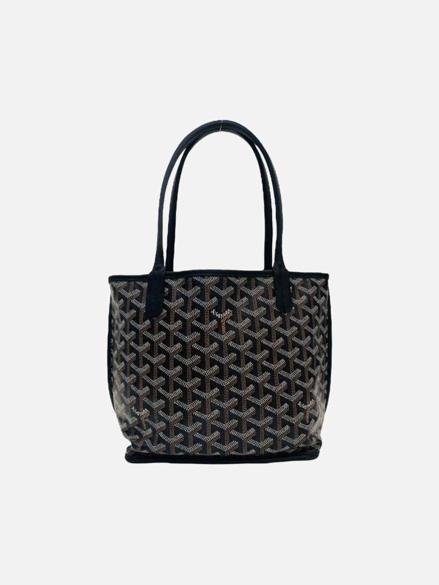 Pre - loved GOYARD Anjou Black Tote Bag at Reems Closet