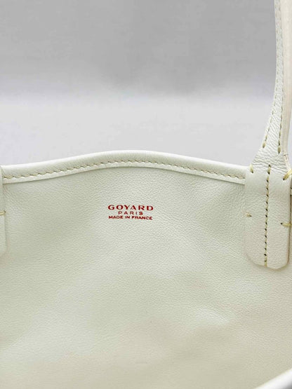 Pre-loved GOYARD Anjou White & Grey Goryardine Tote Bag at Reems Closet