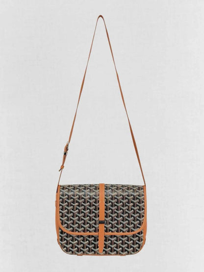 Pre - loved GOYARD Belvedere ll Black & Tan Goryardine Crossbody at Reems Closet