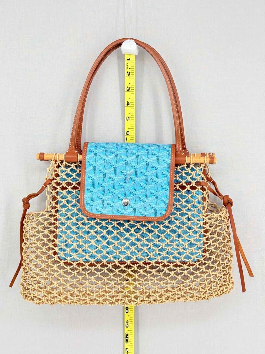 Pre-loved GOYARD Limited Edition Brown & Blue Tote Bag at Reems Closet