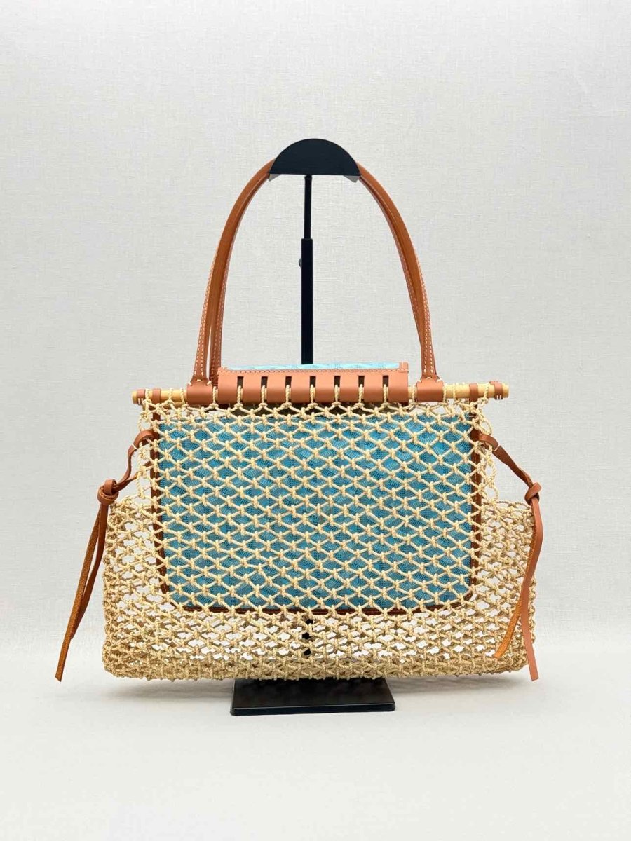 Pre-loved GOYARD Limited Edition Brown & Blue Tote Bag at Reems Closet