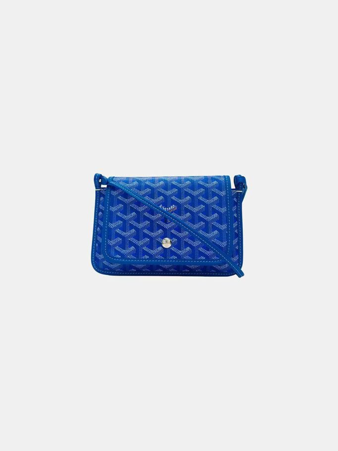 Pre - loved GOYARD Plumet Pocket Wallet Sky Blue Crossbody at Reems Closet