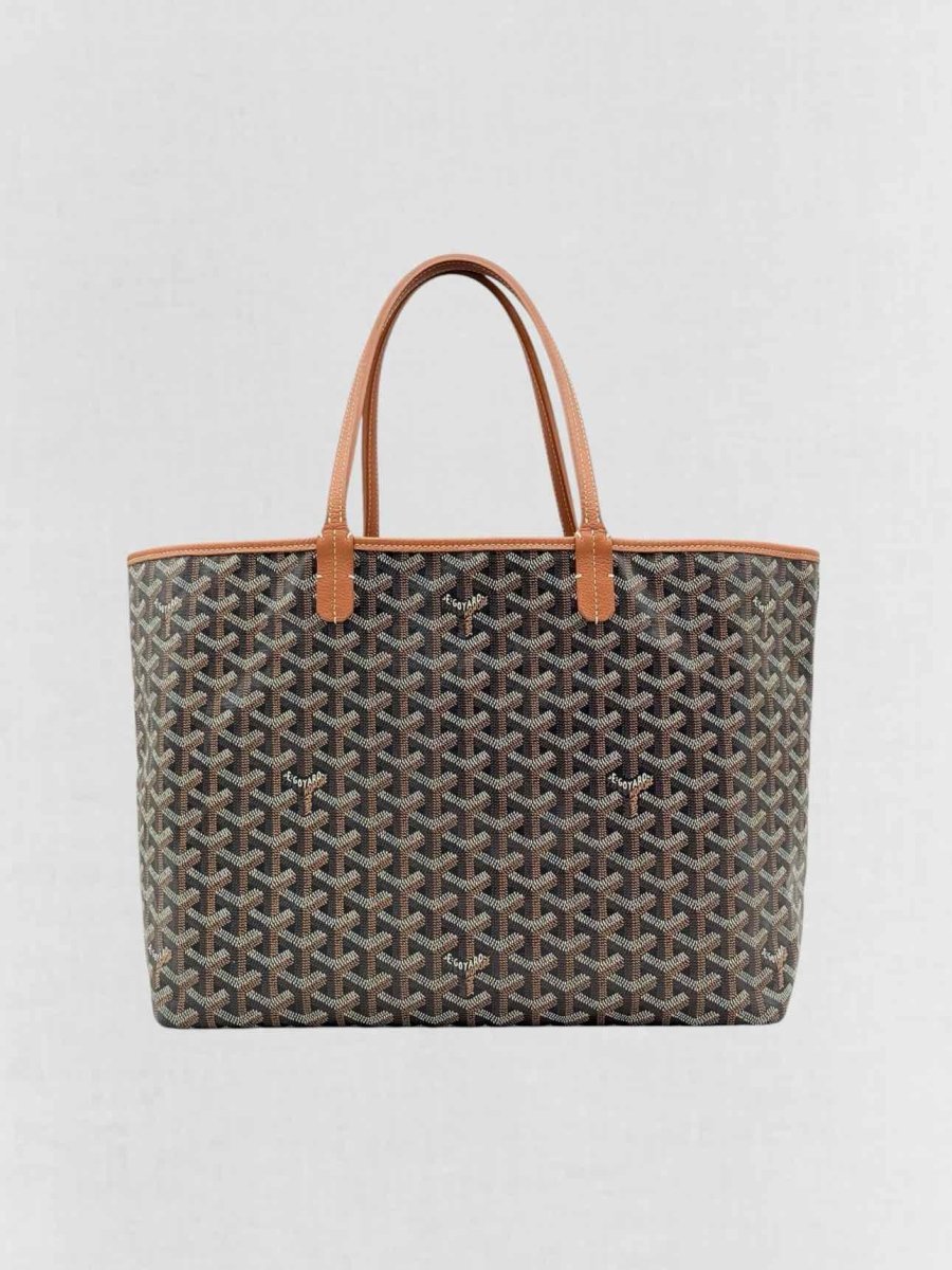 Pre - loved GOYARD Saint Louis PM Black & Tan Tote Bag at Reems Closet