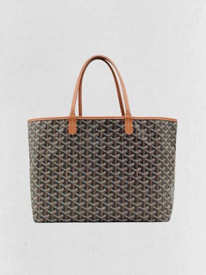 Pre - loved GOYARD Saint Louis PM Black & Tan Tote Bag at Reems Closet