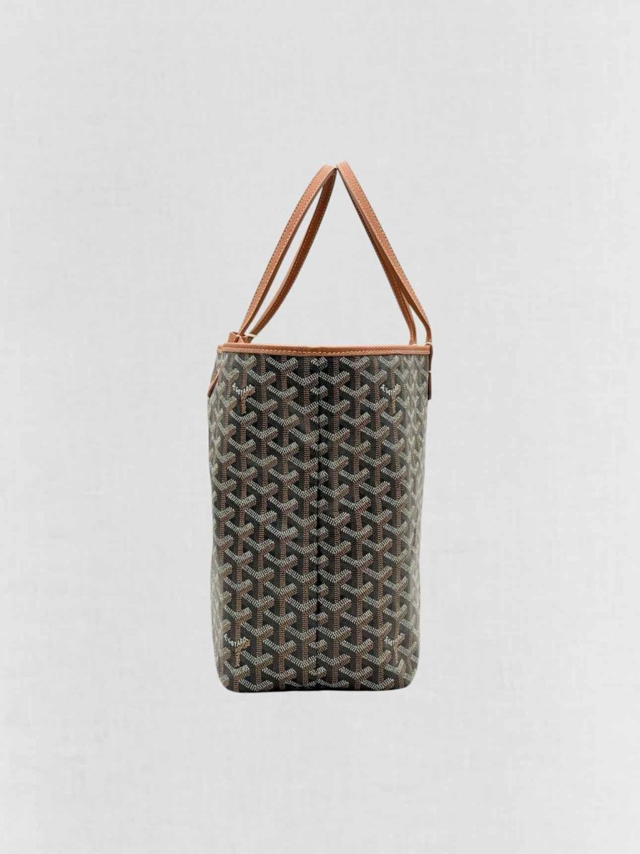 Pre - loved GOYARD Saint Louis PM Black & Tan Tote Bag at Reems Closet