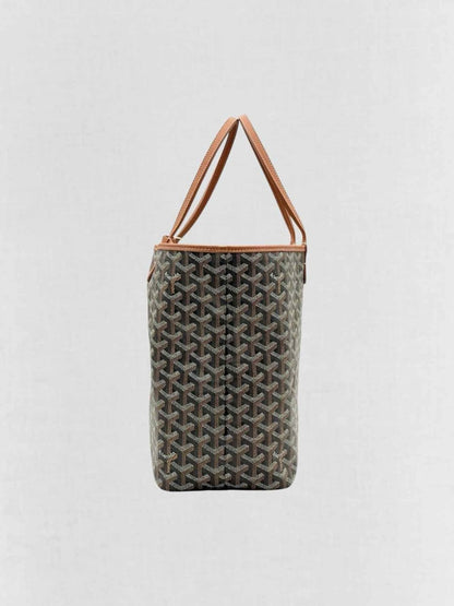 Pre - loved GOYARD Saint Louis PM Black & Tan Tote Bag at Reems Closet