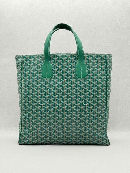 Pre-loved GOYARD Voltaire Green Goyardine Chevron Tote Bag at Reems Closet