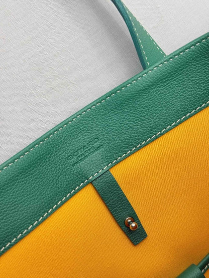 Pre-loved GOYARD Voltaire Green Goyardine Chevron Tote Bag at Reems Closet
