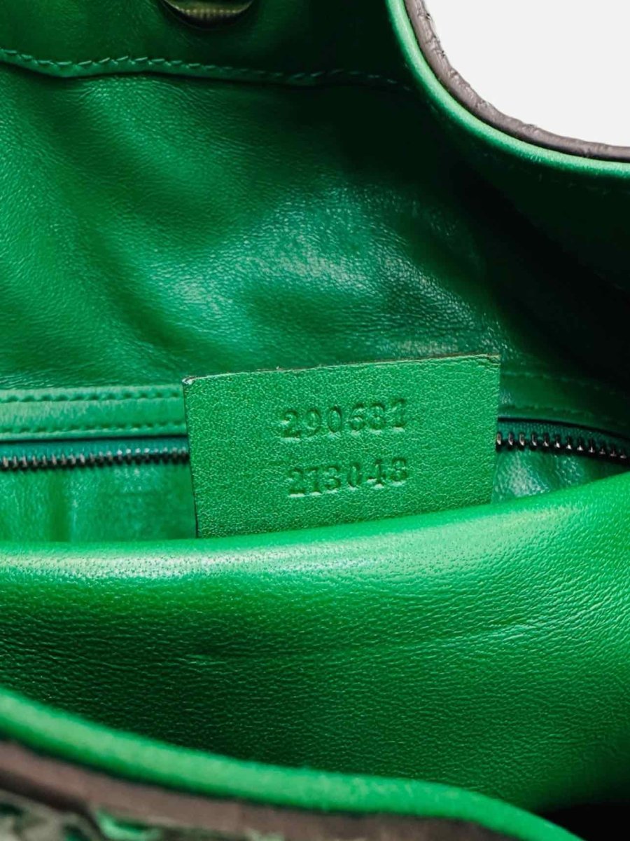 Pre-loved GUCCI 1970 Hobo Green/Black Shoulder Bag from Reems Closet
