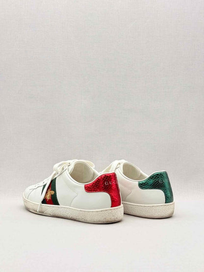 Pre-loved GUCCI Ace Bee White Multicolor Size EU 36 Sneakers at Reems Closet