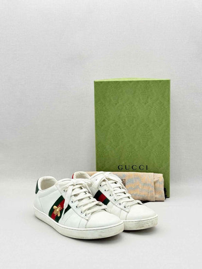 Pre-loved GUCCI Ace Bee White Size EU 38 Sneakers at Reems Closet