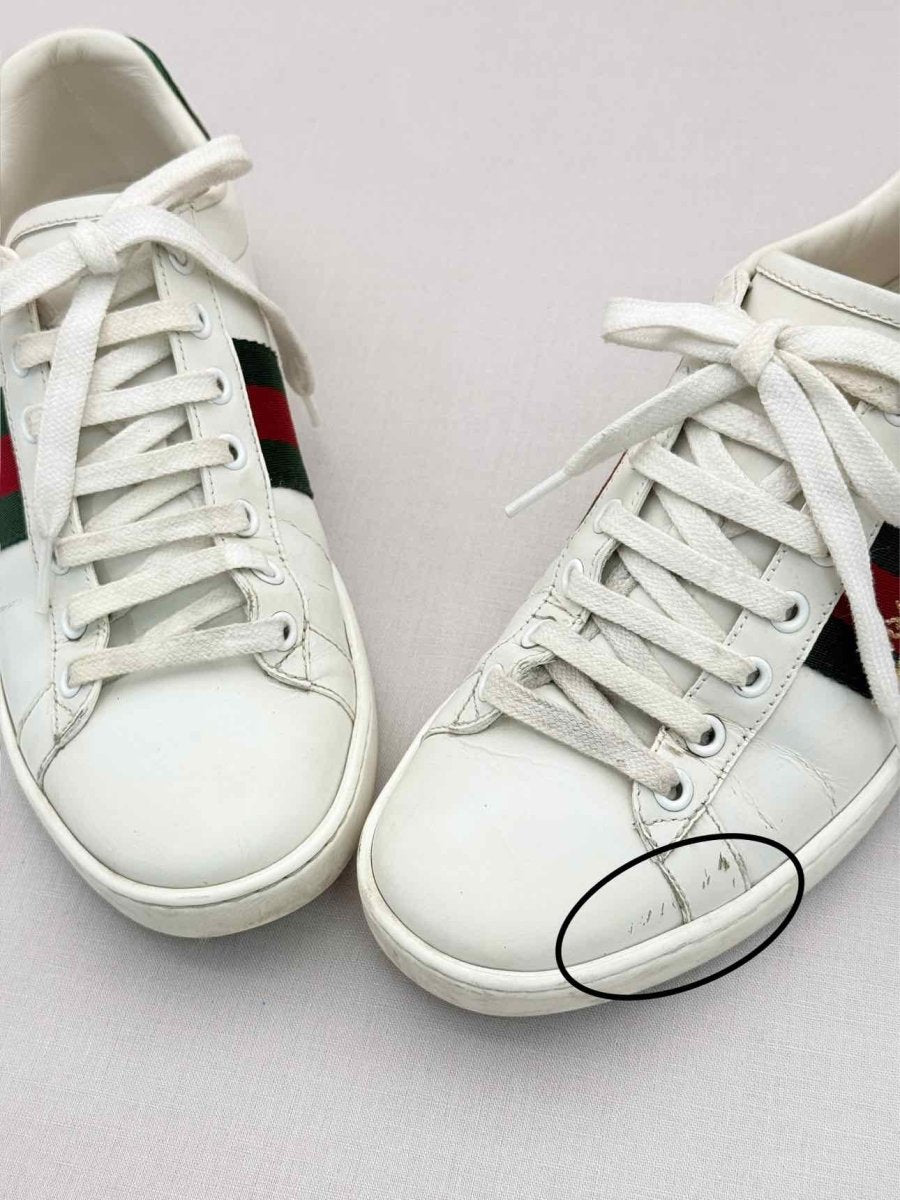 Pre-loved GUCCI Ace Bee White Size EU 38 Sneakers at Reems Closet