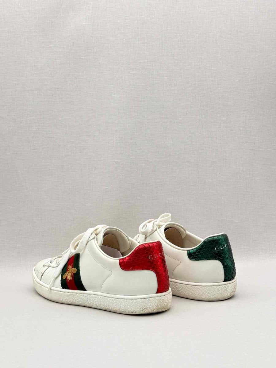 Pre-loved GUCCI Ace Bee White Size EU 38 Sneakers at Reems Closet
