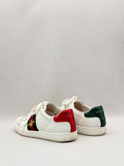 Pre-loved GUCCI Ace Bee White Size EU 38 Sneakers at Reems Closet