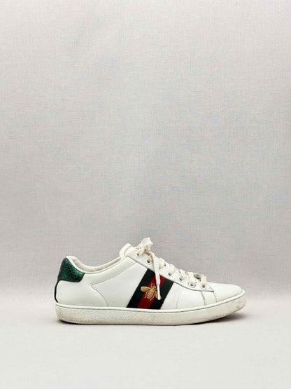 Pre-loved GUCCI Ace Bee White Size EU 38 Sneakers at Reems Closet