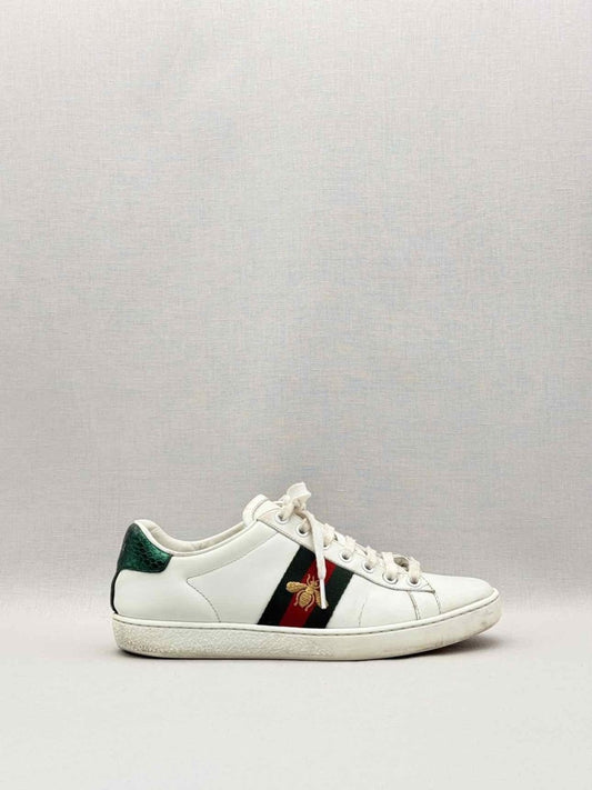 Pre-loved GUCCI Ace Bee White Size EU 38 Sneakers at Reems Closet
