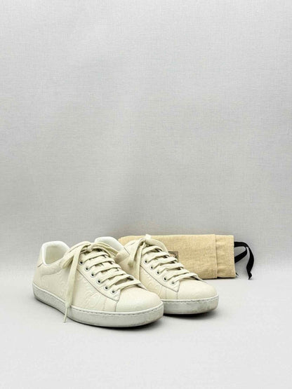 Pre-loved GUCCI Ace Cream GG Embossed Size EU 39 Sneakers at Reems Closet