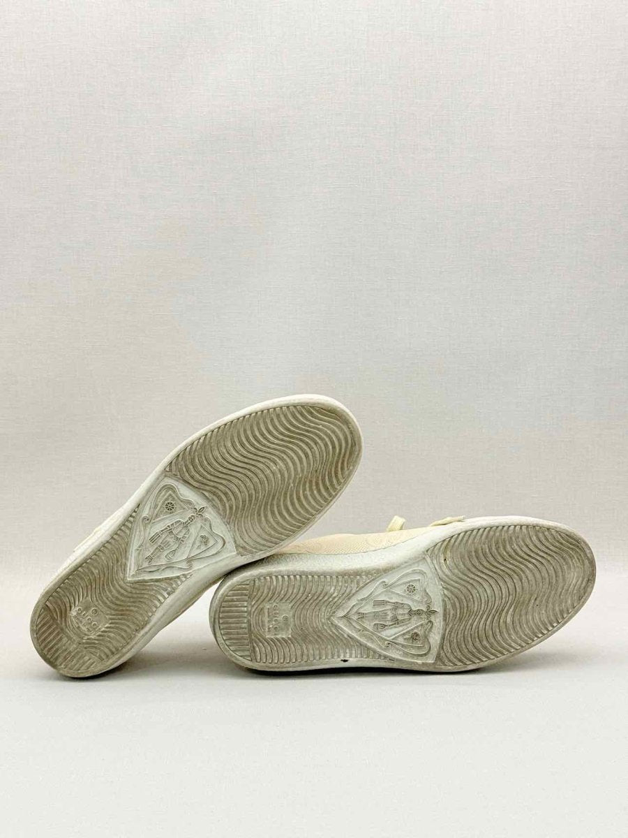 Pre-loved GUCCI Ace Cream GG Embossed Size EU 39 Sneakers at Reems Closet