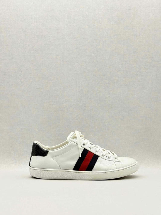 Pre-loved GUCCI Ace White Size EU 38.5 Sneakers at Reems Closet