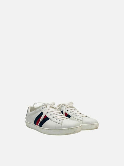 Pre - loved GUCCI Ace White Sneakers at Reems Closet