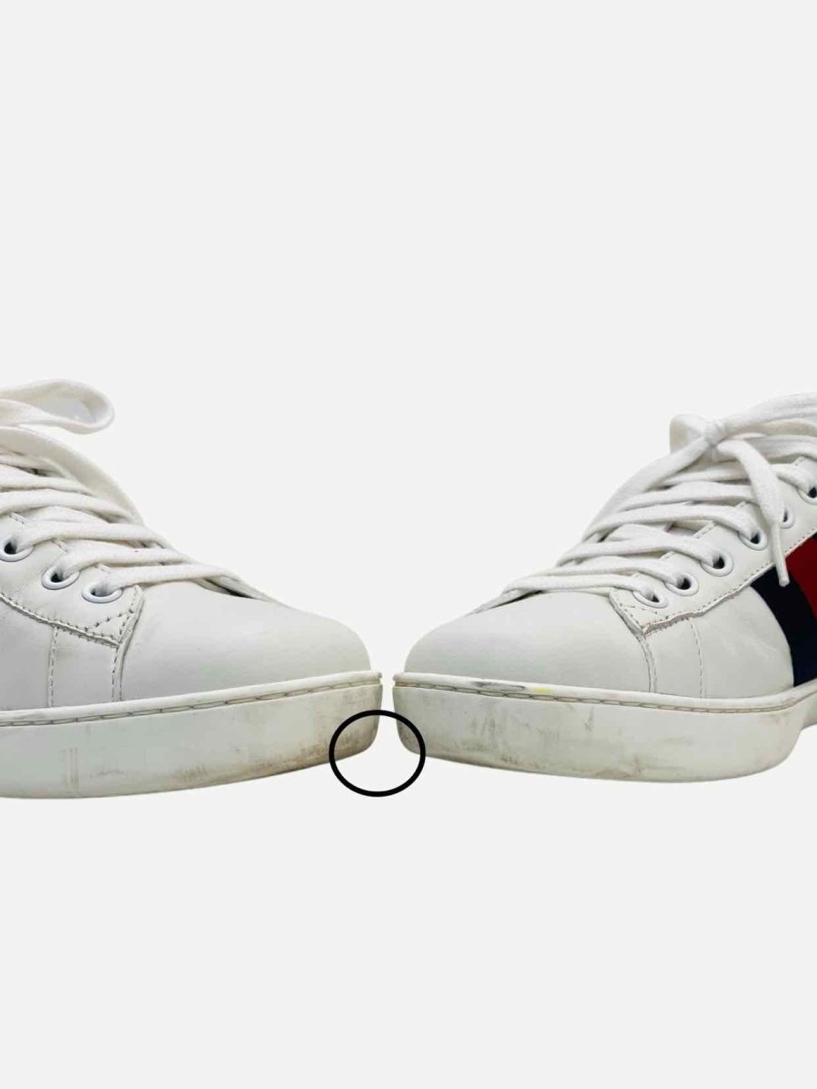 Pre - loved GUCCI Ace White Sneakers at Reems Closet