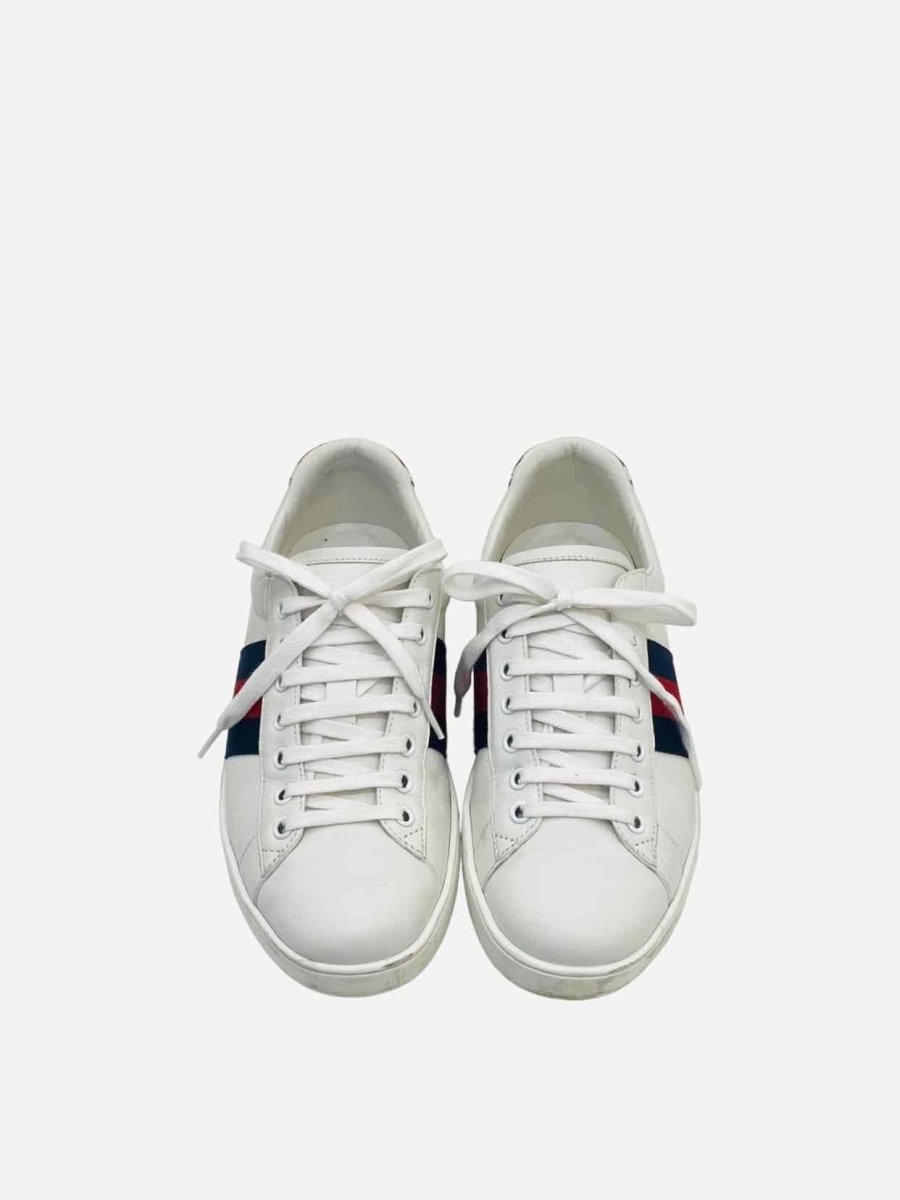 Pre - loved GUCCI Ace White Sneakers at Reems Closet