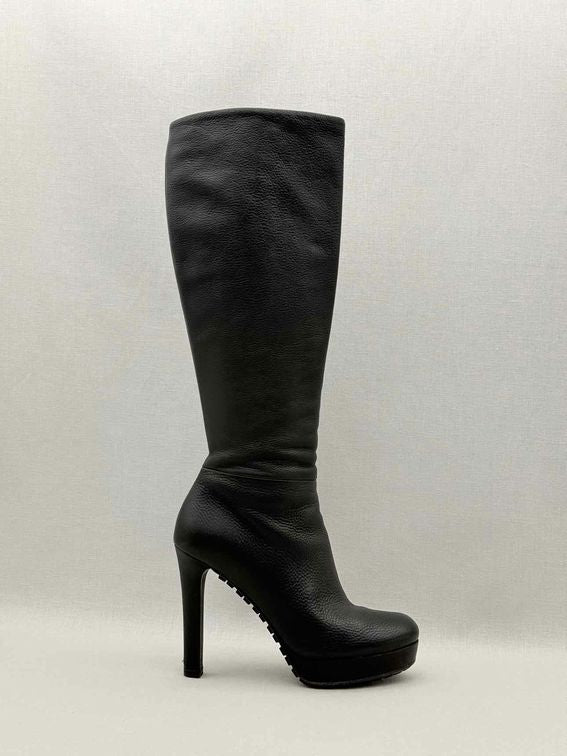 Pre-loved GUCCI Anouk Black Size EU 37 Knee High Boots at Reems Closet