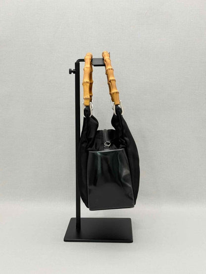 Pre-loved GUCCI Bamboo Black Top Handle at Reems Closet