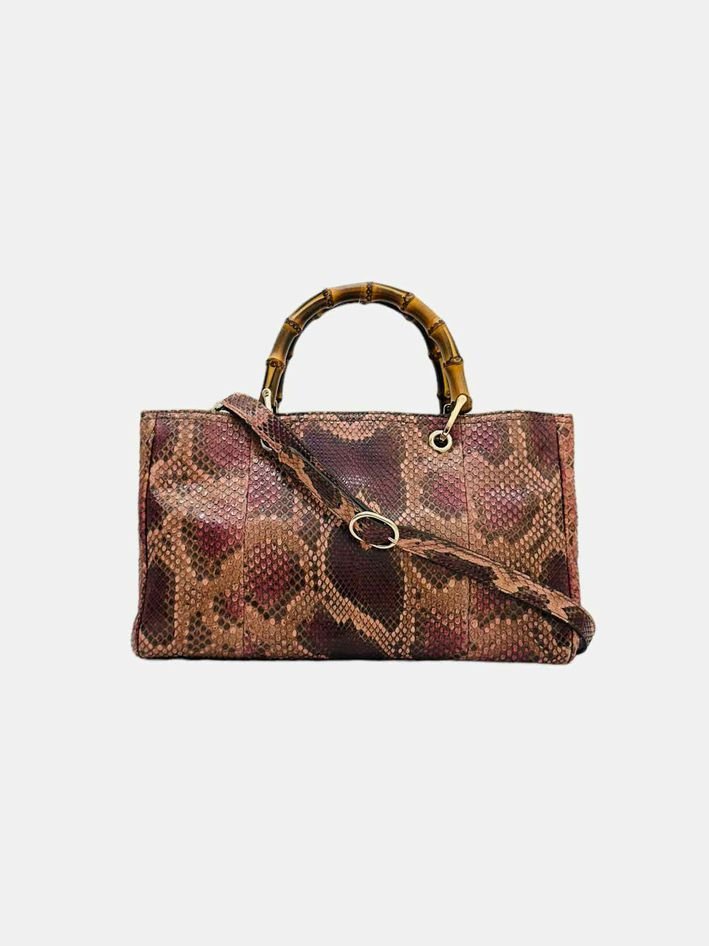 Pre - loved GUCCI Bamboo Shopper Brown Top Handle at Reems Closet