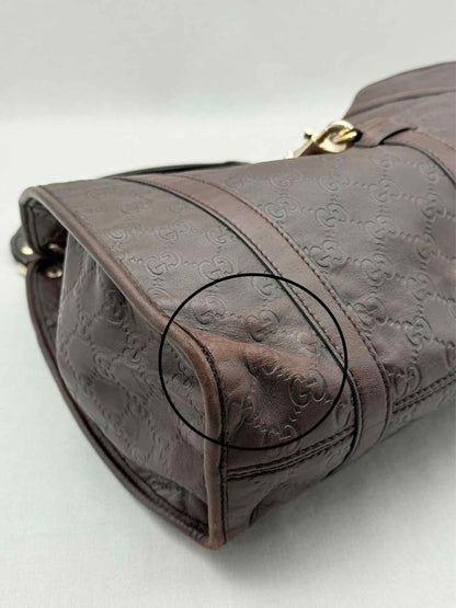 Pre-loved GUCCI Bardot Joy Brown Guccissima Hobo bag at Reems Closet