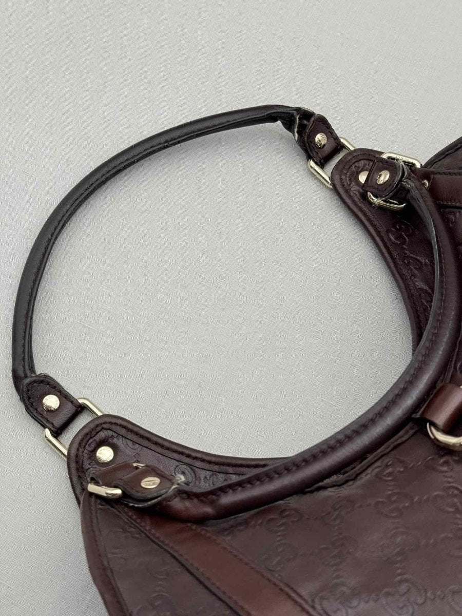 Pre-loved GUCCI Bardot Joy Brown Guccissima Hobo bag at Reems Closet