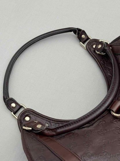 Pre-loved GUCCI Bardot Joy Brown Guccissima Hobo bag at Reems Closet