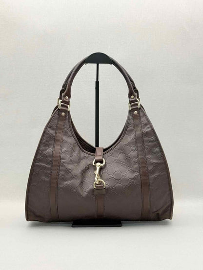Pre-loved GUCCI Bardot Joy Brown Guccissima Hobo bag at Reems Closet