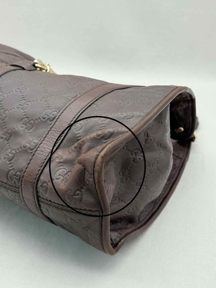 Pre-loved GUCCI Bardot Joy Brown Guccissima Hobo bag at Reems Closet