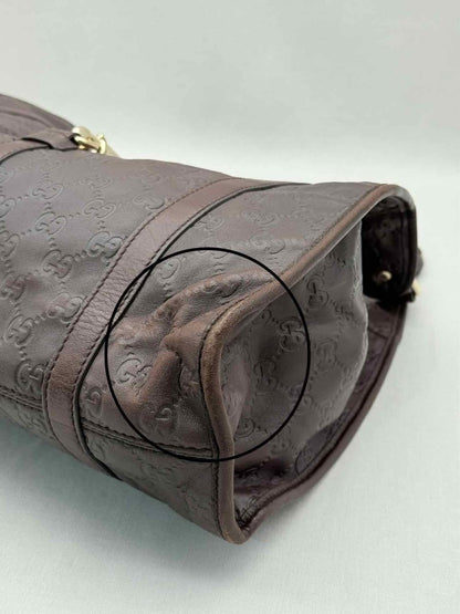 Pre-loved GUCCI Bardot Joy Brown Guccissima Hobo bag at Reems Closet