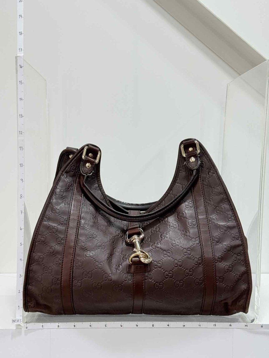 Pre-loved GUCCI Bardot Joy Brown Guccissima Hobo bag at Reems Closet