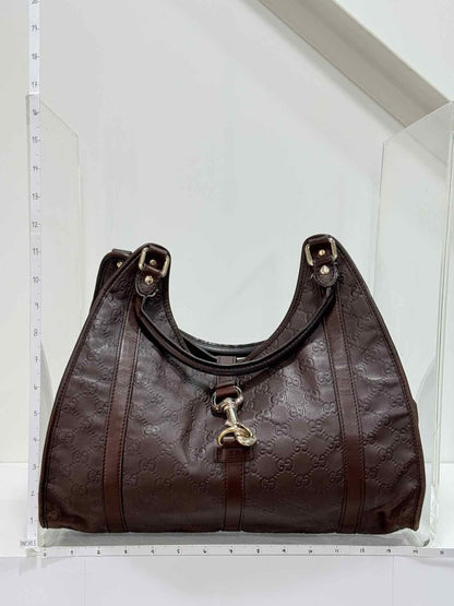 Pre-loved GUCCI Bardot Joy Brown Guccissima Hobo bag at Reems Closet