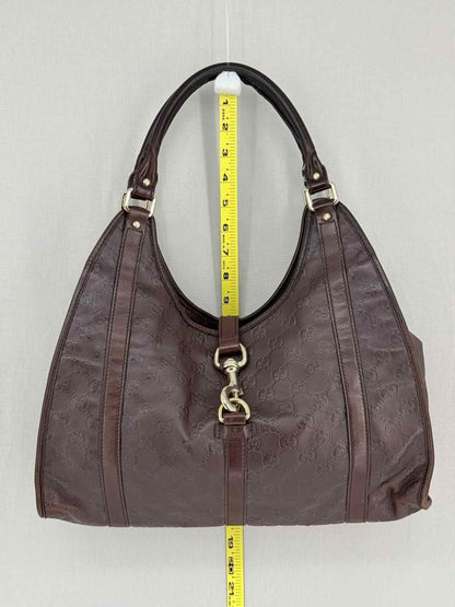 Pre-loved GUCCI Bardot Joy Brown Guccissima Hobo bag at Reems Closet
