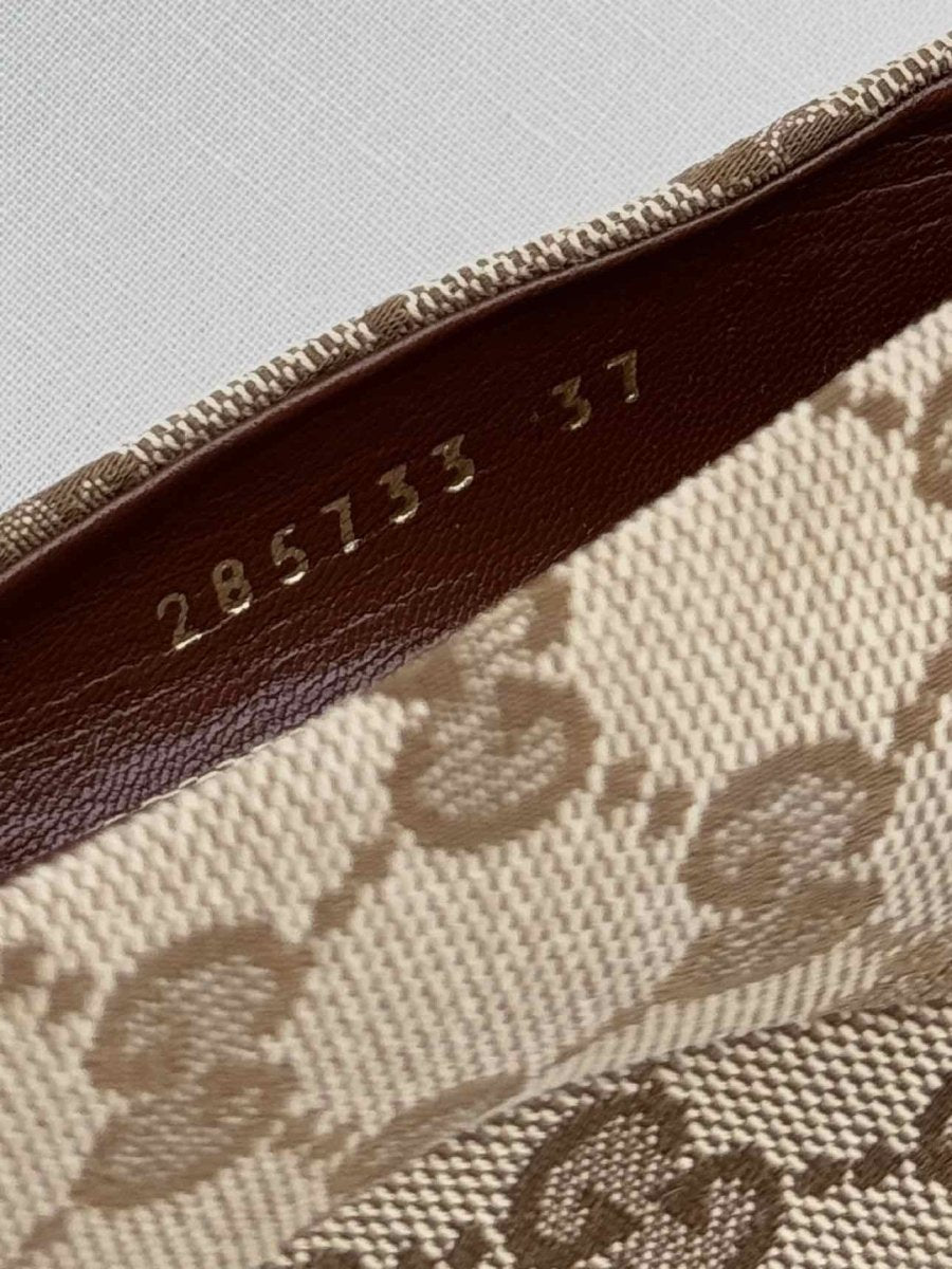 Pre - loved GUCCI Beige Guccissima Size EU 37 Wedges at Reems Closet