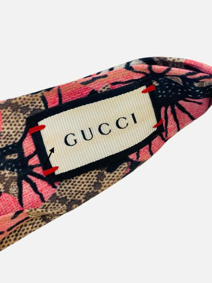 Pre - loved GUCCI Bengal Tiger Print Brown Multicolor GG Headband at Reems Closet