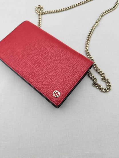 Pre-loved GUCCI Betty Wallet On Chain Red Crossbody at Reems Closet