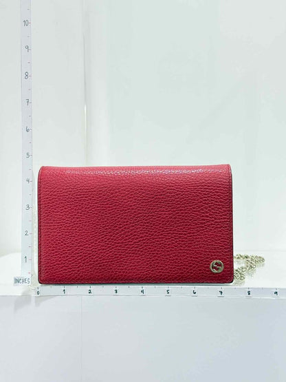 Pre-loved GUCCI Betty Wallet On Chain Red Crossbody at Reems Closet