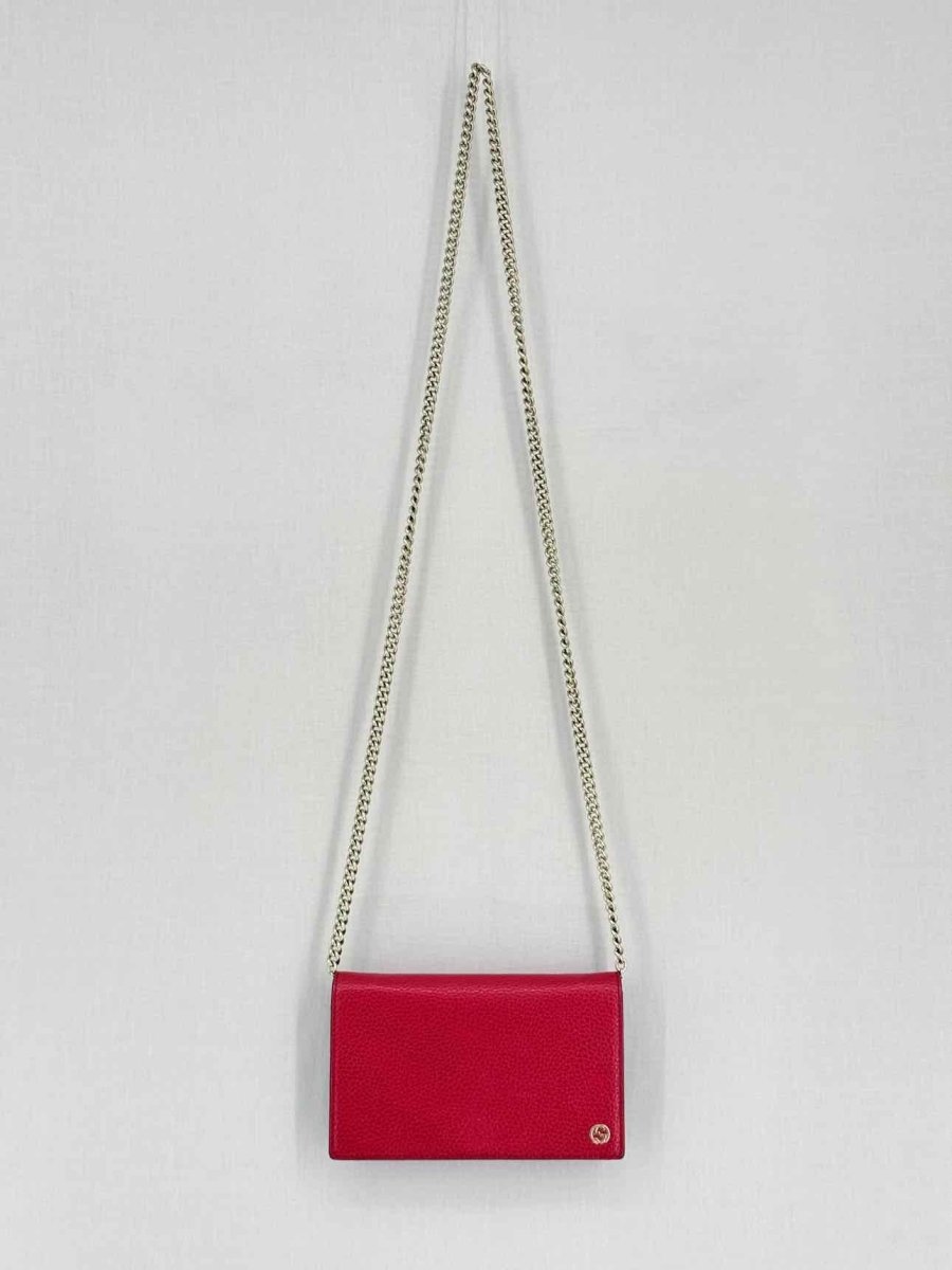 Pre-loved GUCCI Betty Wallet On Chain Red Crossbody at Reems Closet