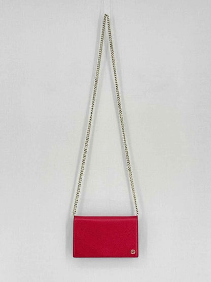 Pre-loved GUCCI Betty Wallet On Chain Red Crossbody at Reems Closet