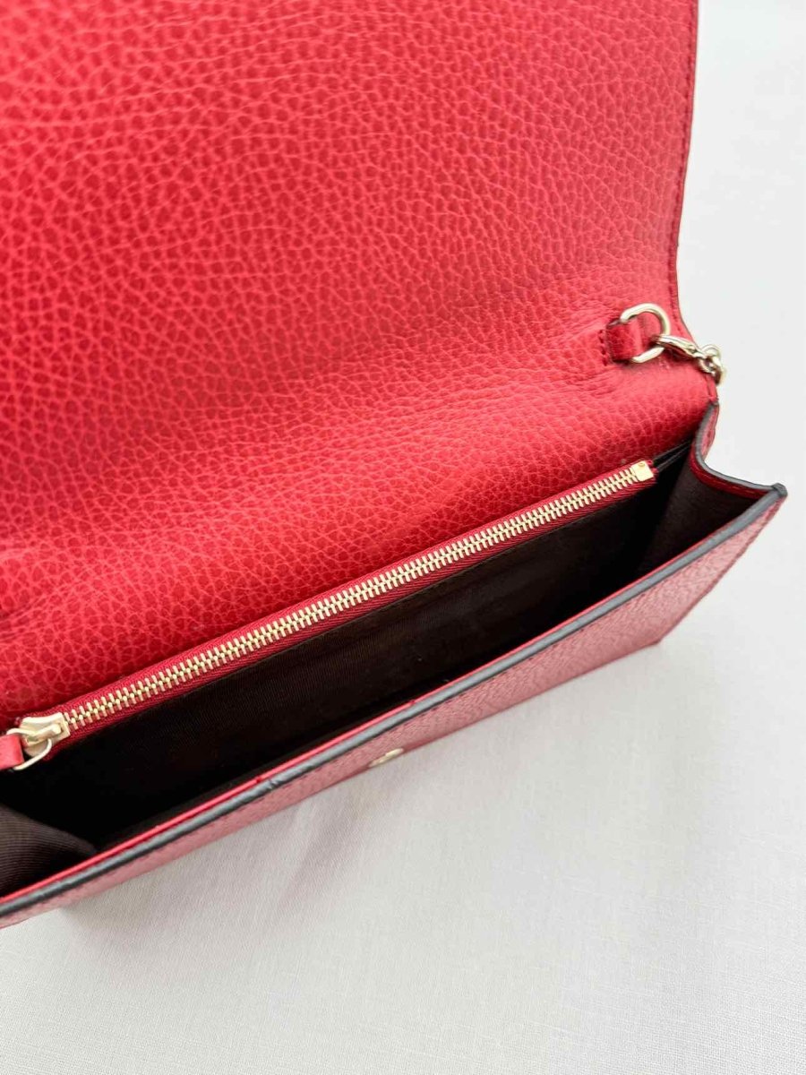 Pre-loved GUCCI Betty Wallet On Chain Red Crossbody at Reems Closet