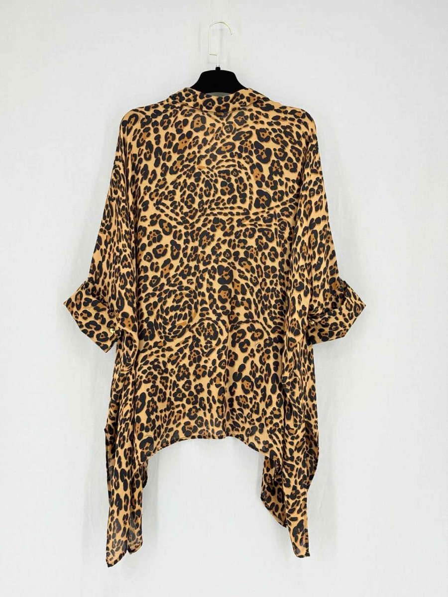 Pre - loved GUCCI Black & Beige Leopard Print Size US 4 Blouse at Reems Closet