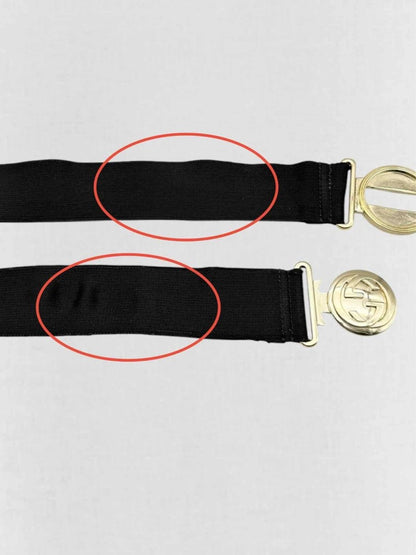 Pre - loved GUCCI Black Belt at Reems Closet