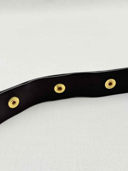 Pre - loved GUCCI Black Belt at Reems Closet